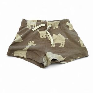 Kids Safari Print Brown Shorts